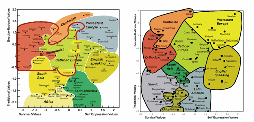 Kulturkartor från 1996 och 2008.