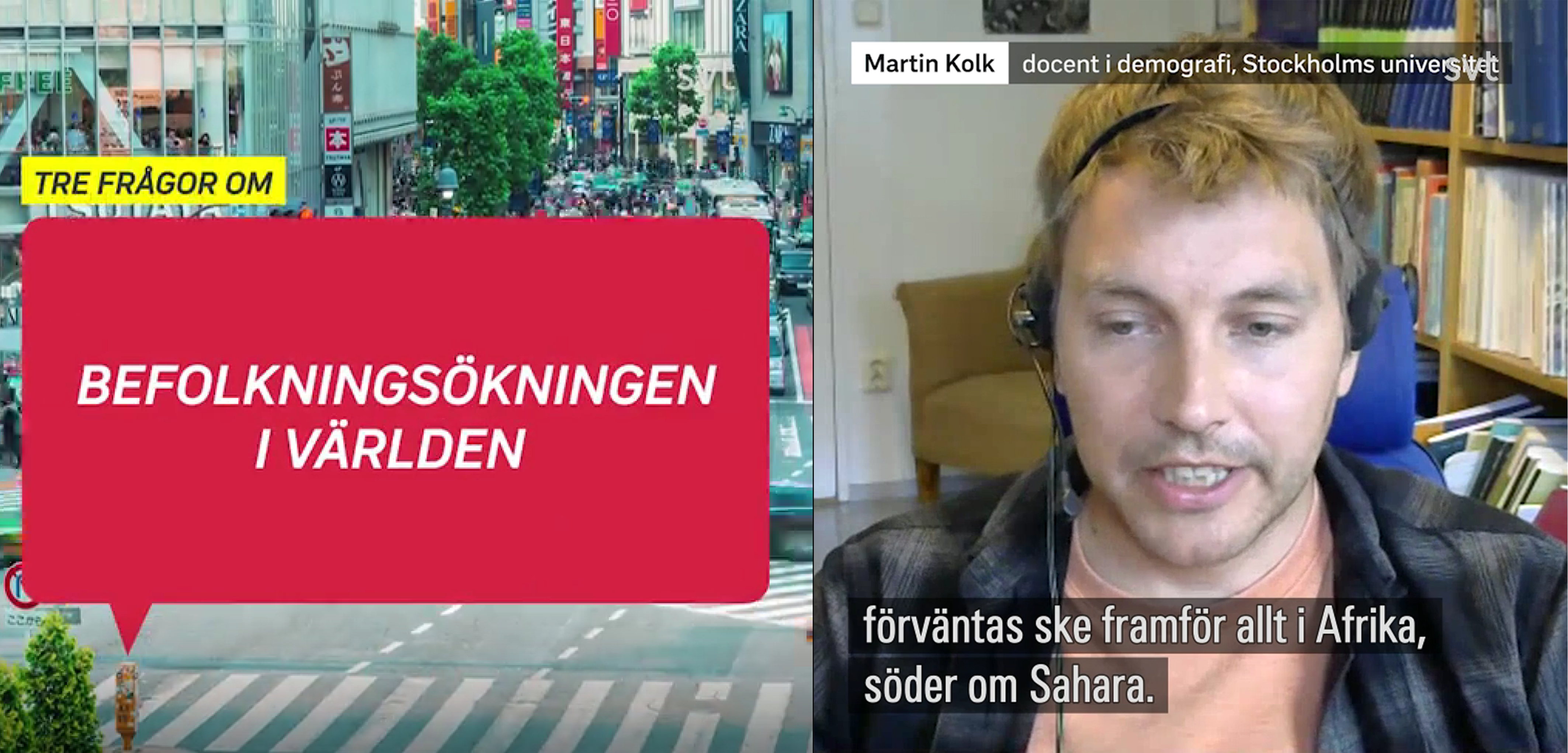 Martin Kolk i SVT: "Trycket på naturresurser ökar"